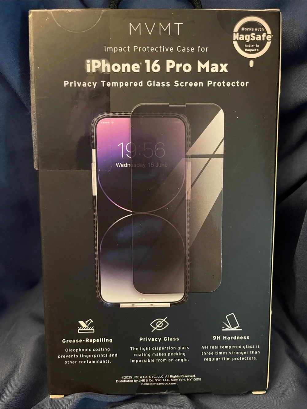 MVMT Clear and Black MagSafe Impact Case for iPhone 16 Pro Max